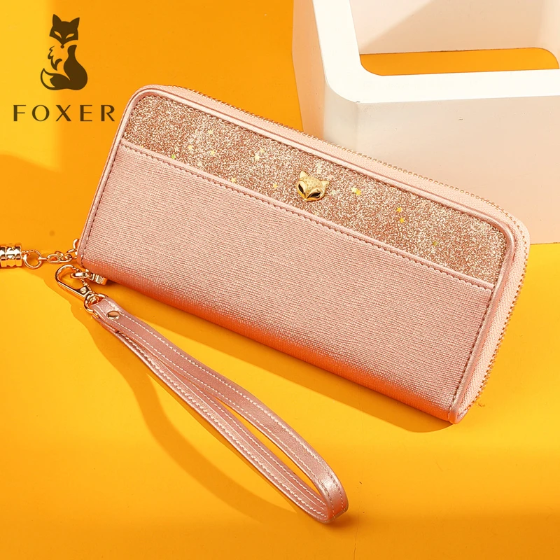 Кошелек FOXER Женский кожаный длинный для девушек|Женские кошельки| |