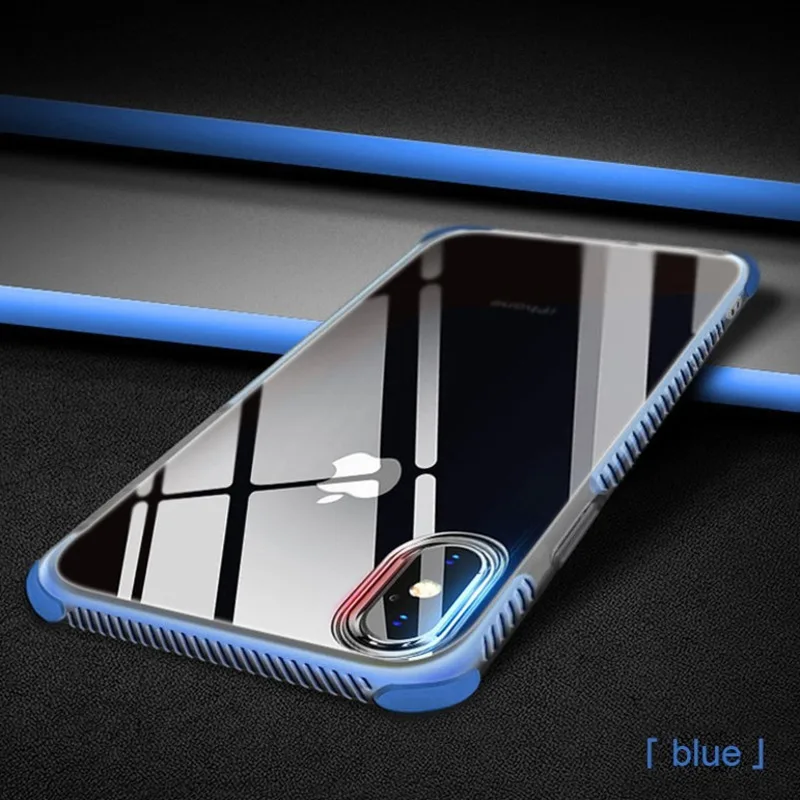 Прозрачный противоударный мягкий чехол из ТПУ для iPhone 8 7 6 6S Plus Max X XR XS 2020 360