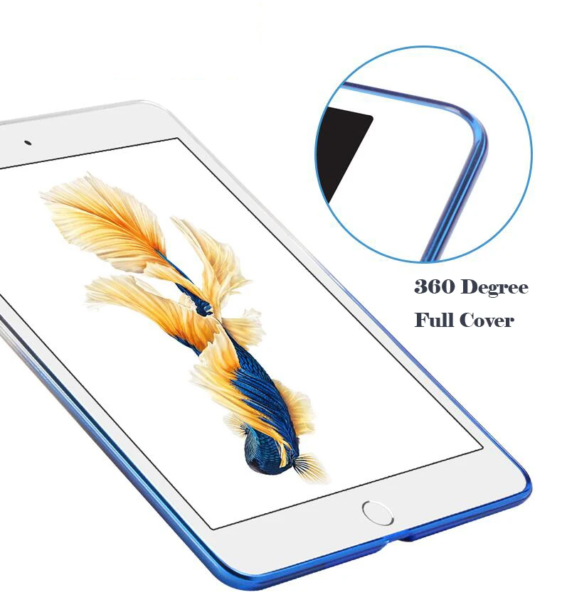 Чехол для iPad Air 2 Ясно Мягкий чехол люкс градиент Цвета 360 Полная защита крышка
