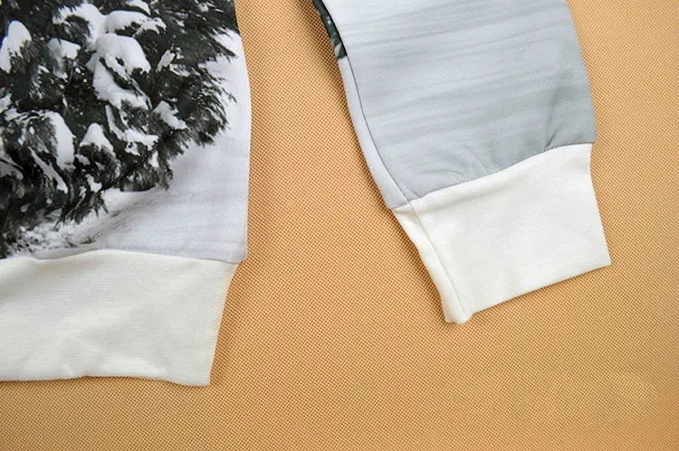 

hot Women Men snow-covered landscape printed sweatshirt the snow image 3D Hoodies Pullovers lady casual tunic