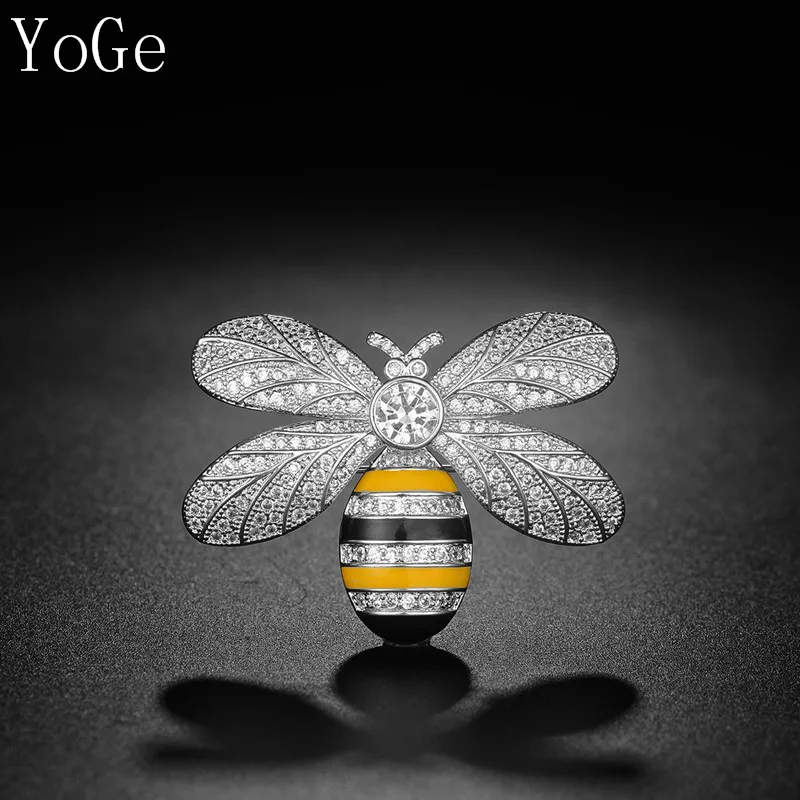 Ювелирные изделия YoGe для свадьбы и вечерние модная брошь в форме медовой пчелы