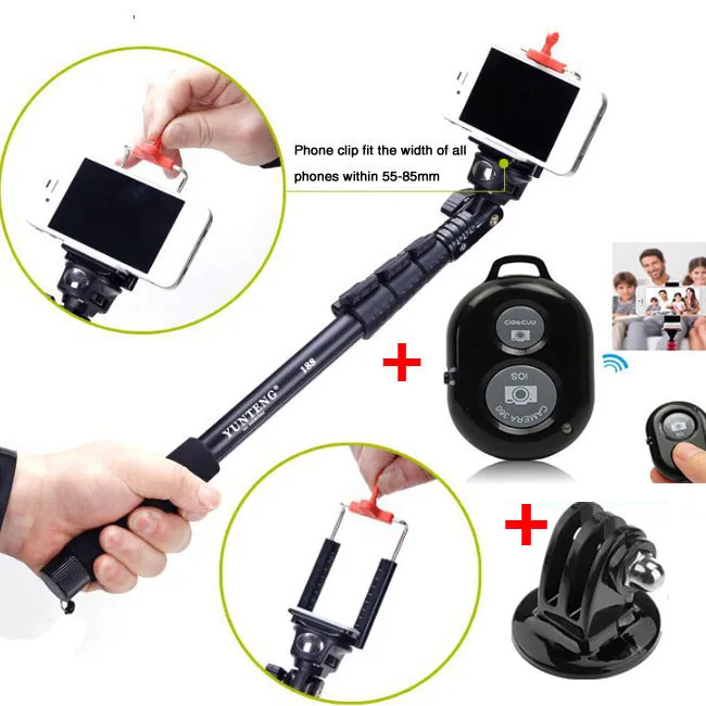 Bluetooth пульт дистанционного управления затвором + ручной монопод для телефона 188