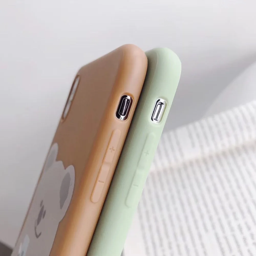 Милый мультяшный медведь ТПУ чехол для телефона iphone XR X XS Max 6 6s 7 8 Plus чехлы