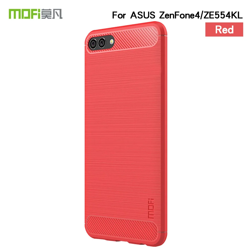 Mofi Mobie чехол для телефона для Asus Zenfone 4 ZE554KL чехол силиконовый защитный бампер противоударный чехол для Asus Zenfone4 ZE554KL - Цвет: Red