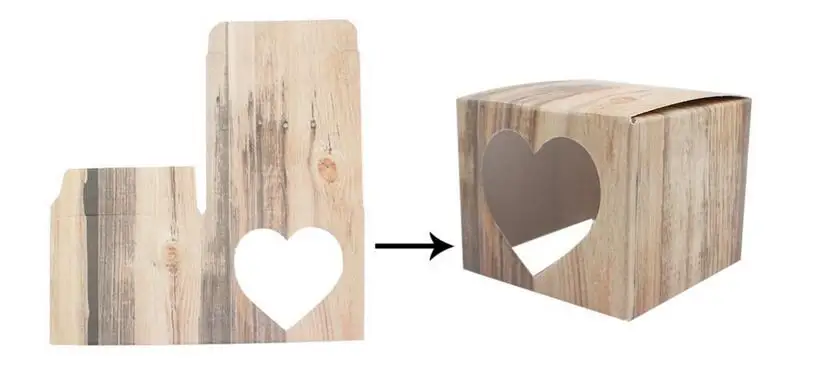 100 шт. стильная винтажная Подарочная коробка из крафт бумаги|Подарочные сумки и