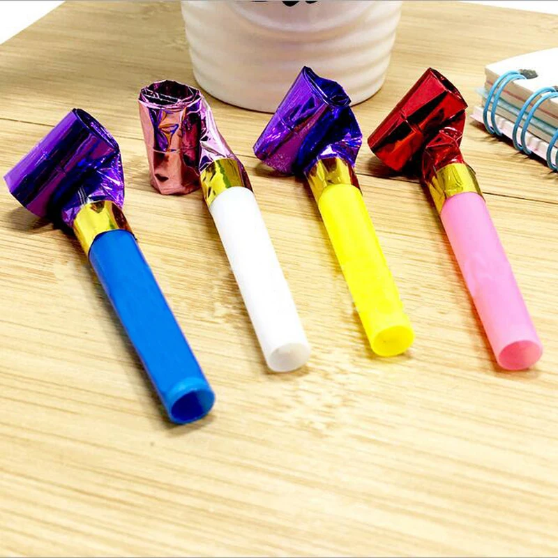 10 шт. Разноцветные Веселые красочные Whistles Дети День рождения дует дракона