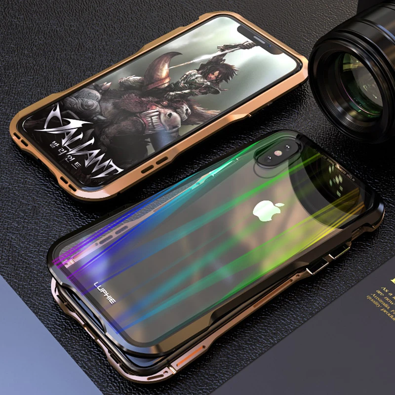 Роскошные Магнитная чехол для iPhone XS Max Coque металлический бампер Apple XR прозрачный