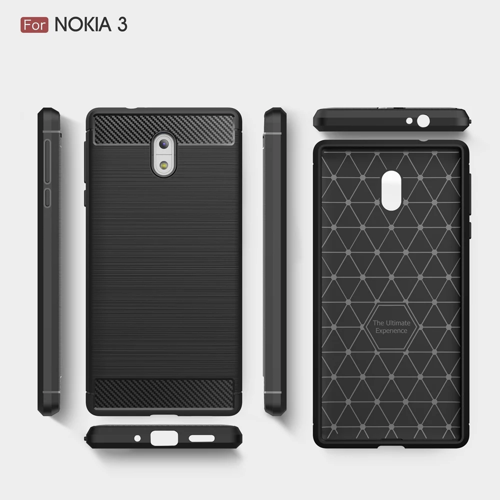 Axbety чехол для Nokia 3 Чехол ТОНКАЯ БРОНЯ Мягкий из углеродного волокна 2017