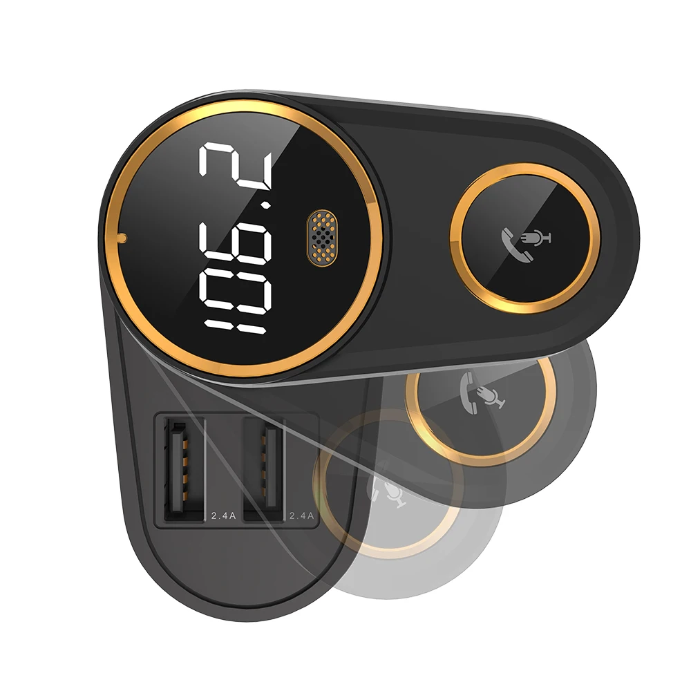 AUTOPMALL Bluetooth fm-передатчик Автомобильный MP3-плеер беспроводной автомобильный аудио Радио адаптер зарядное устройство двойной USB порт Громкая связь вызов