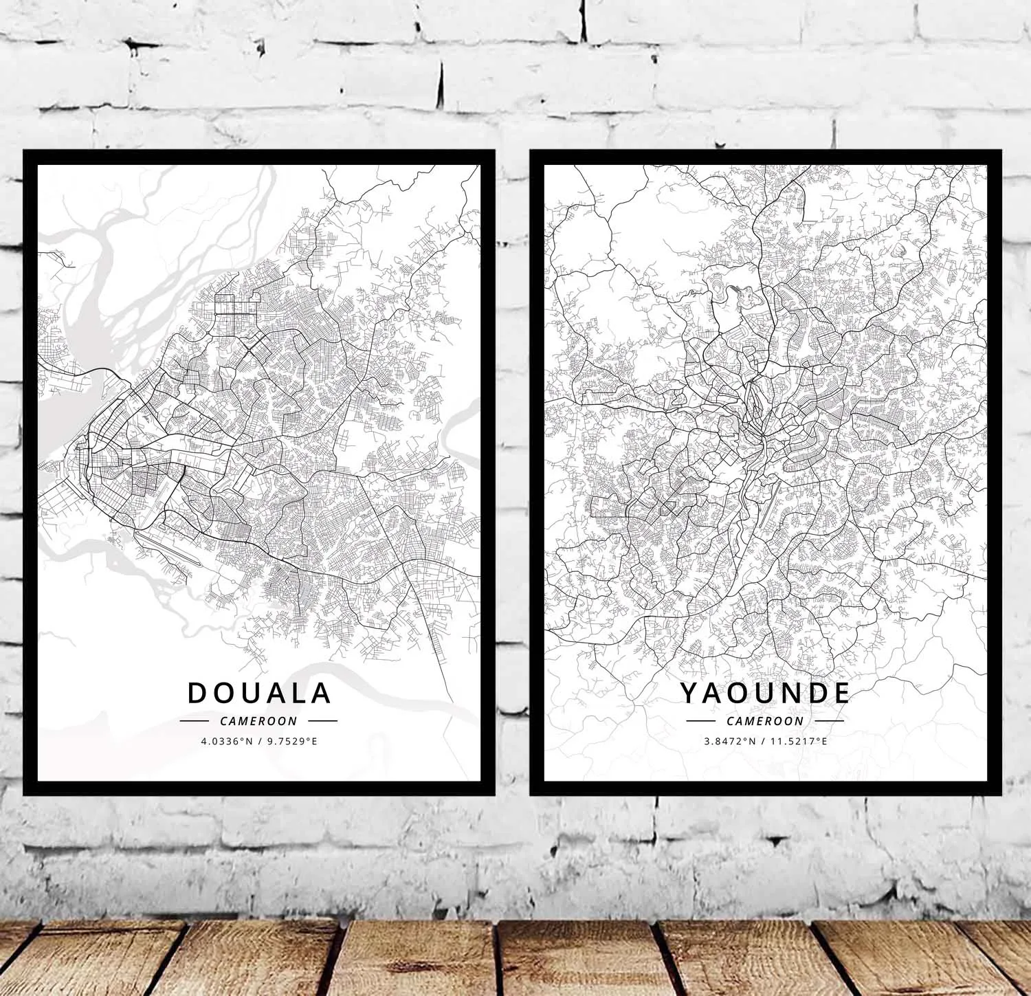 

Douala Yaounde Cameroon Map Poster
