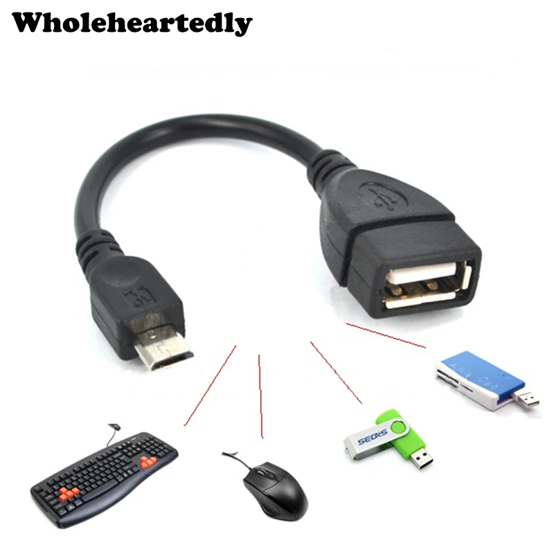 

Promotion !! Micro USB Host OTG Cable Adapter for S3 i9300 S2 i9100 N7000 Connect to USB Flash Drive Mouse Keyboard Wholesale