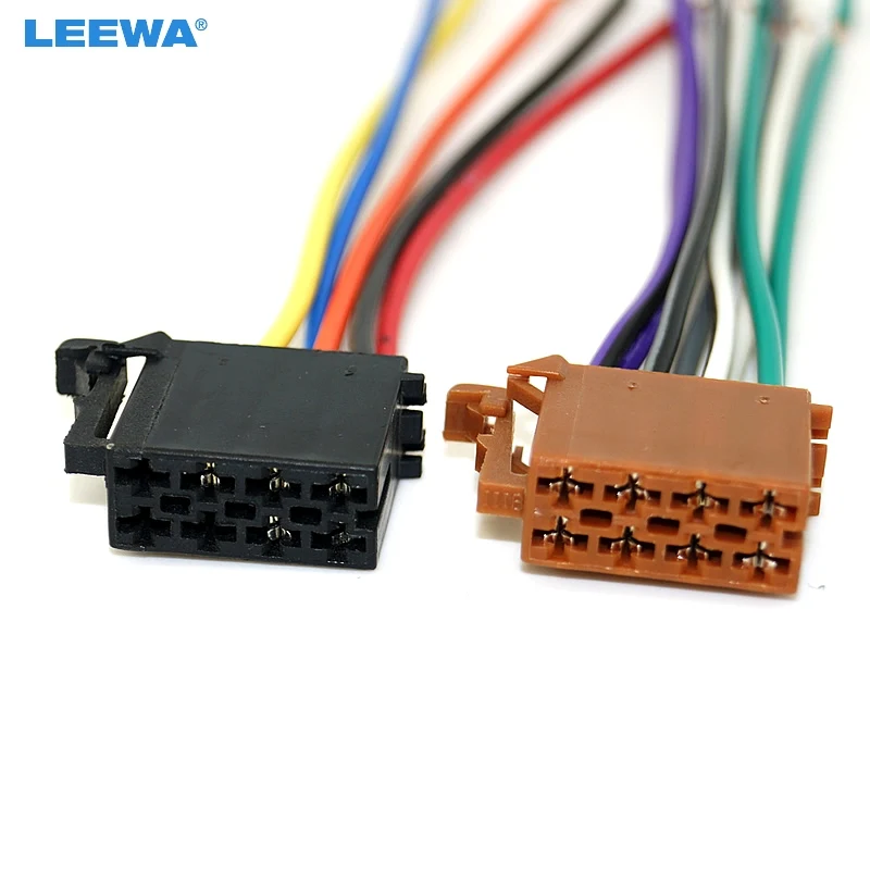 Универсальный Мужской жгут проводов LEEWA автомобильный стереоадаптер с разъемом