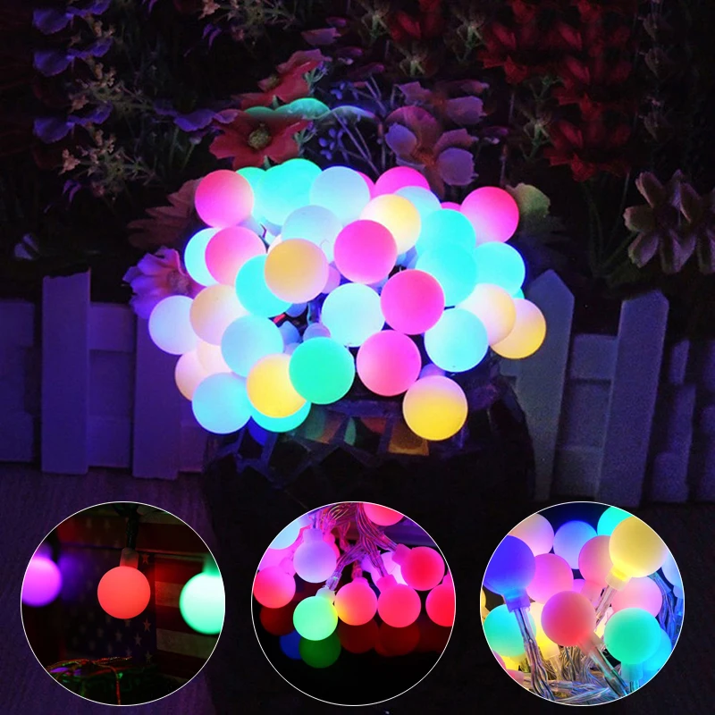 Новый 3 м 20 LED/4 40 LED/5 50 LED батарея мощность шар сказочная гирлянда романтическое