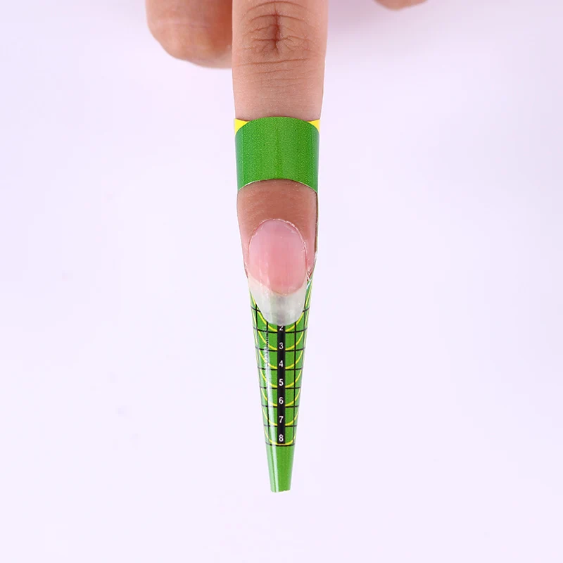 100 шт./рулон квадратная форма клейкая Форма для ногтей наращивания акриловый/УФ