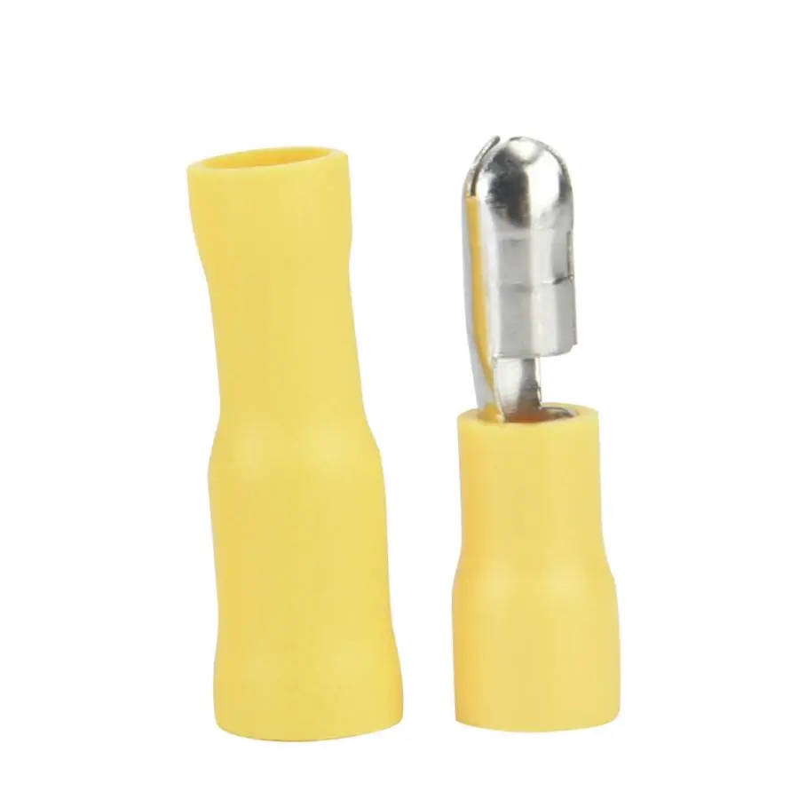 Коннектор 100 шт желтая головка ОБЖИМНАЯ Изолированная клемма аксессуары 24A usb