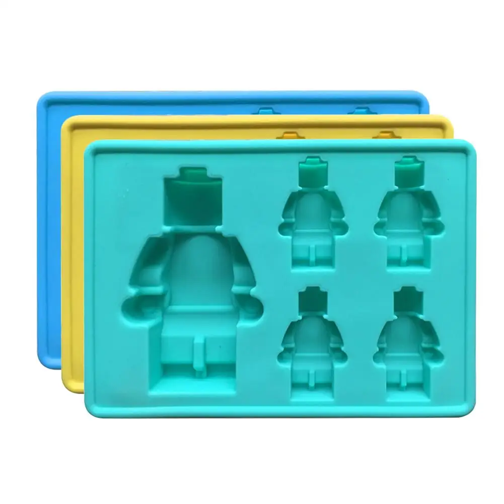 Силиконовые формы в форме робота 5 емкостей мусс для торта DIY мороженого шоколада