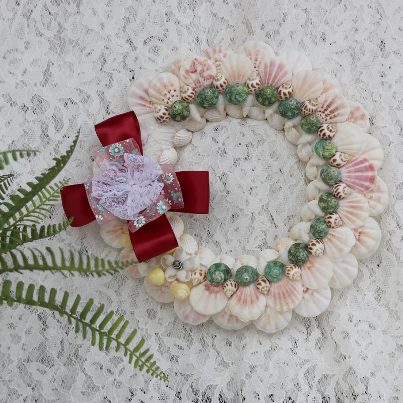 Бесплатная доставка (1 шт./лот) венок из морской ракушки натуральная ракушка и