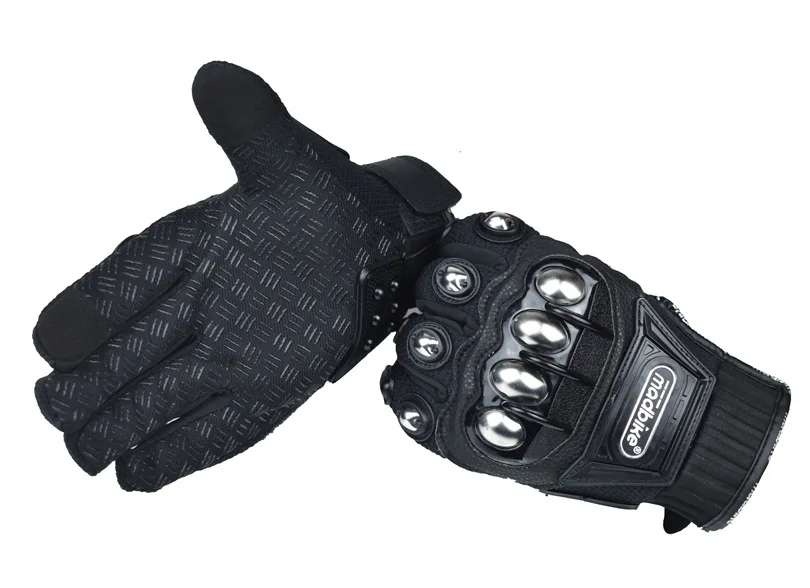 Мужские мотоциклетные защитные перчатки с металлическими вставками для защиты