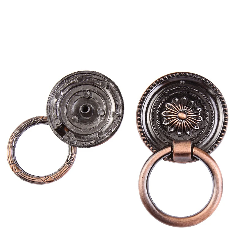 Винтаж ручка шкафа ящик комод шкаф падение кольцевые ручки ящика тянуть