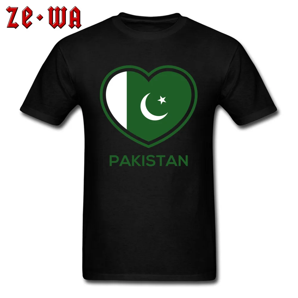 Черная футболка для парня Geek Pakistan Flag топы Green Love мужские футболки повседневные