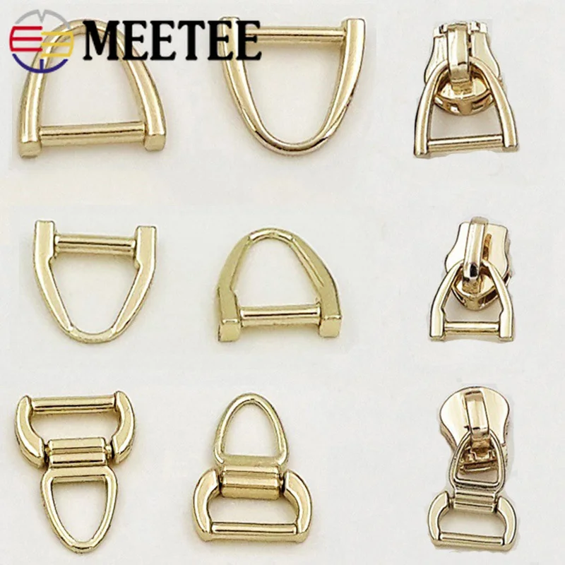 Meetee 20/50 шт. D кольцо на молнии Съемник металлическая молния слайдер DIY кошелек