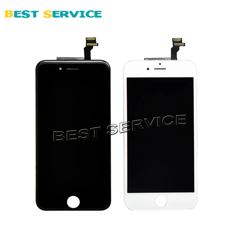 ЖК дисплей класса AAA для iPhone 6 с дигитайзером тачскрин рамкой в сборе белый черный