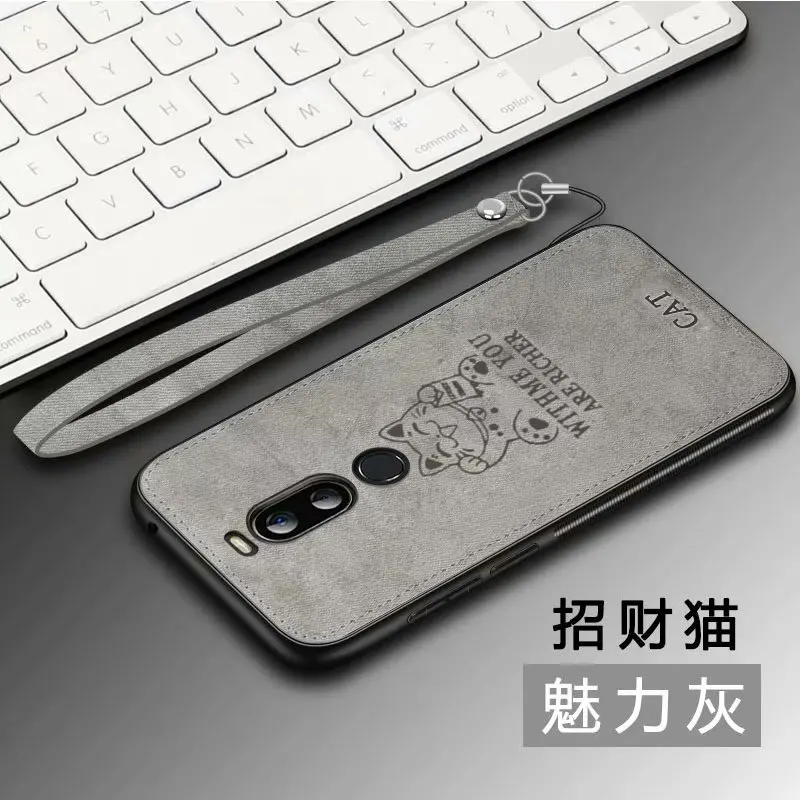 Чехол для meizu X8, роскошный мягкий силиконовый+ жесткий тканевый защитный чехол-накладка с оленем и кошкой для meizu note 8, 9X8, полный чехол для телефона