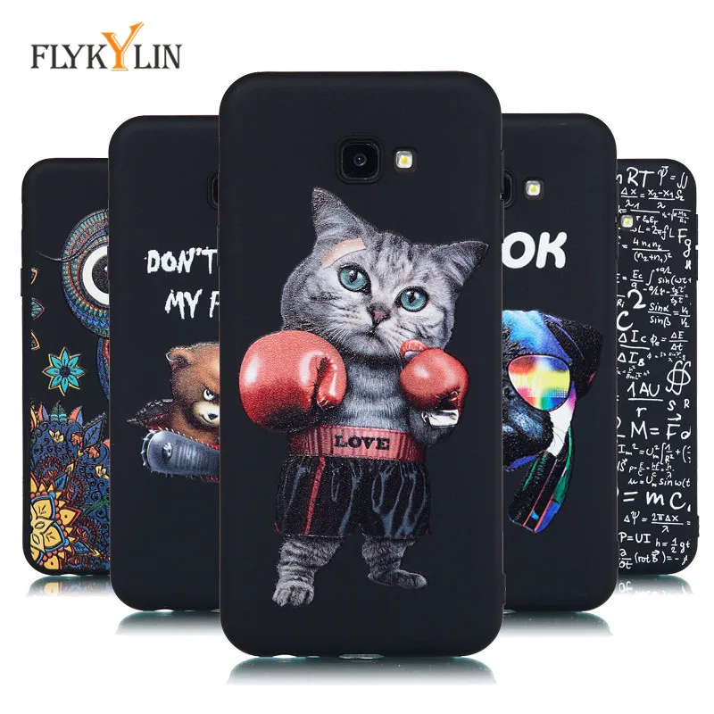 (J4 Plus) из искусственной кожи силикона Не доставая его чехла для Fundas samsung Galaxy J4 2018