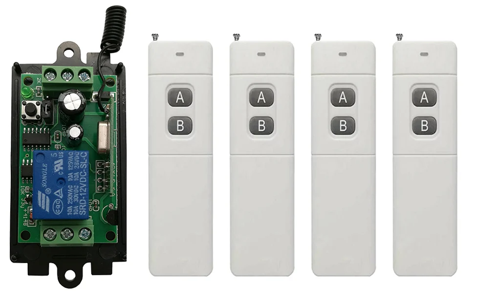 3000 м большой радиус действия DC9V 12V 24V 1CH 1 CH RF беспроводная версия, 315/433.92 Mhz, передатчик + приемник гаражные двери