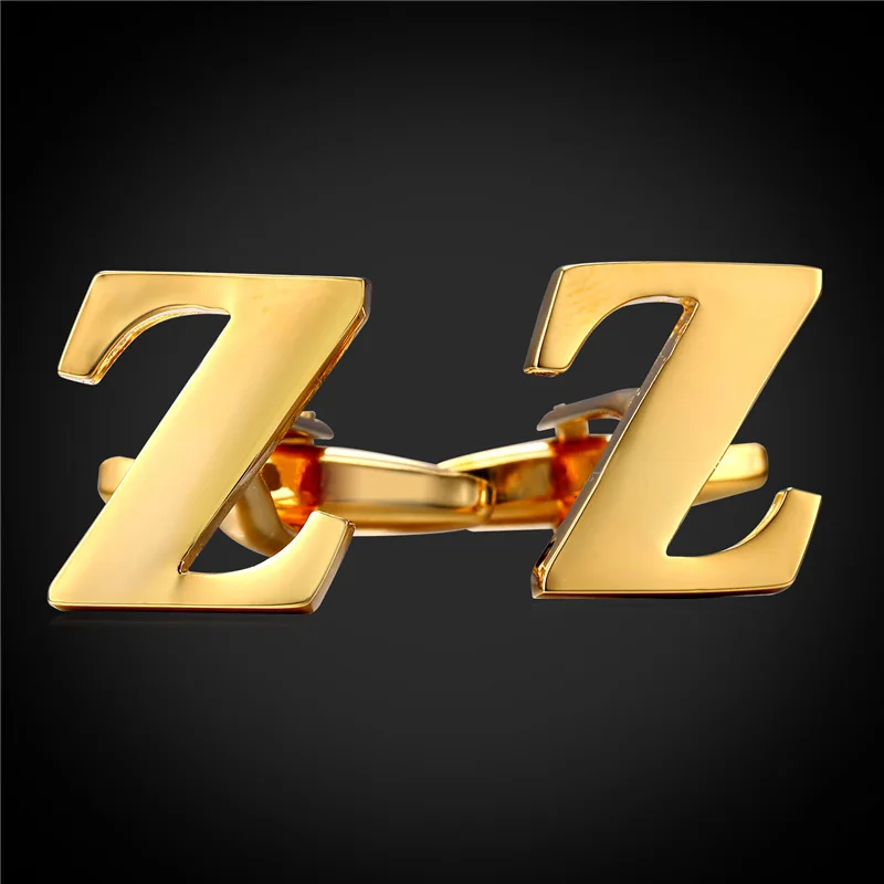 Запонки пуговицы с буквами Z для мужчин высококачественные золотистые