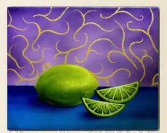 Высокое качество ручной работы до сих пор картина маслом зеленый лимон аватар wall
