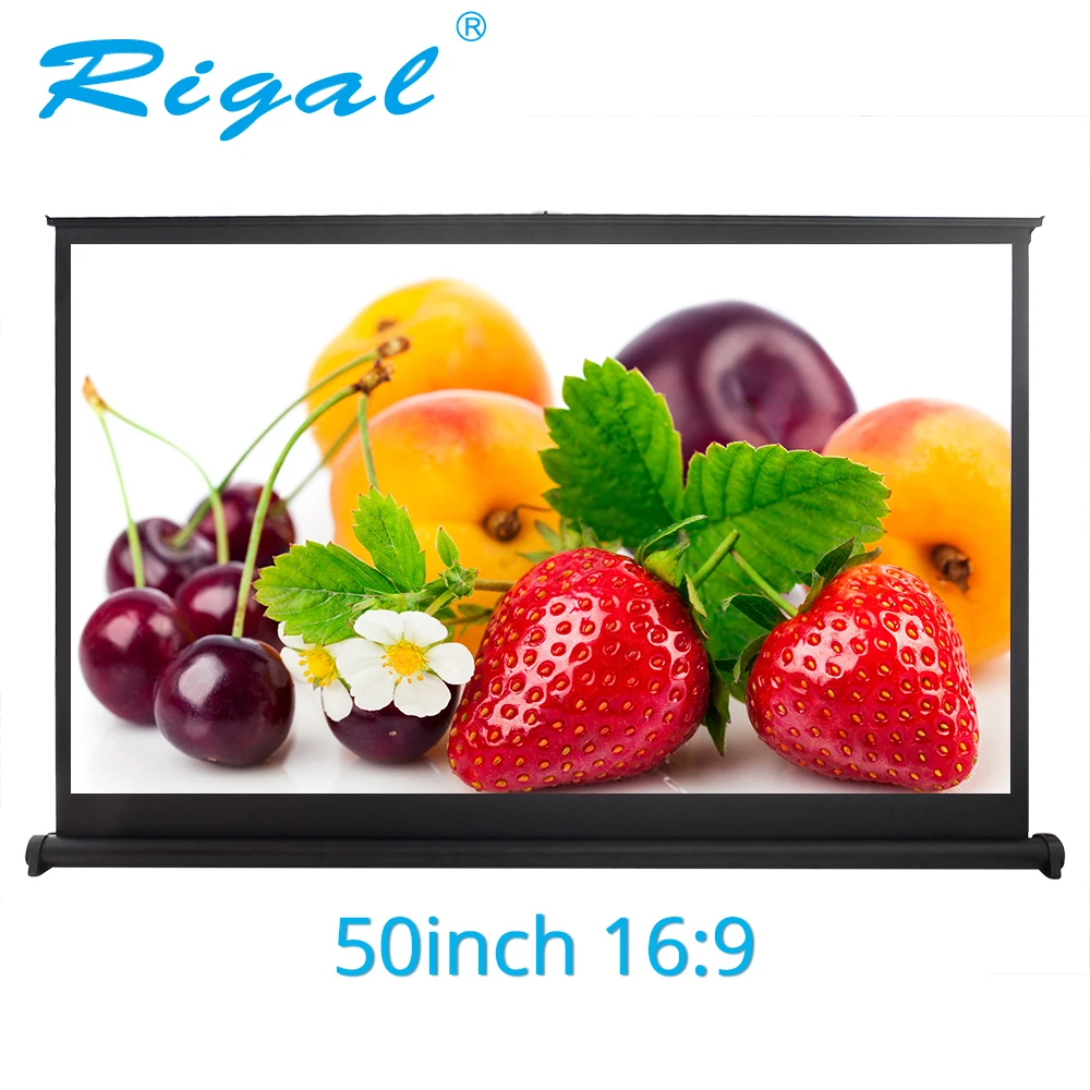 Rigal проектор экран 50 дюймов 16:9 Портативный матовый белый Проекционный стол для