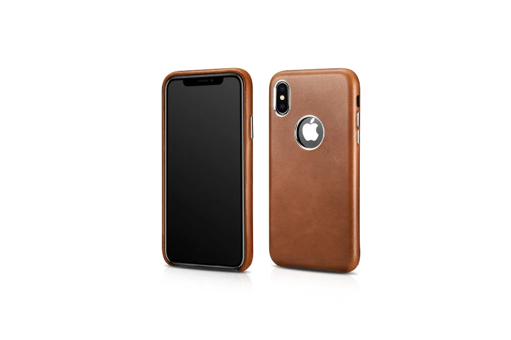 Новинка, 3 цвета, бренд icarer, натуральная кожа, задняя крышка для iphone X, Натуральная Воловья кожа, чехол для iphone X XS MAX