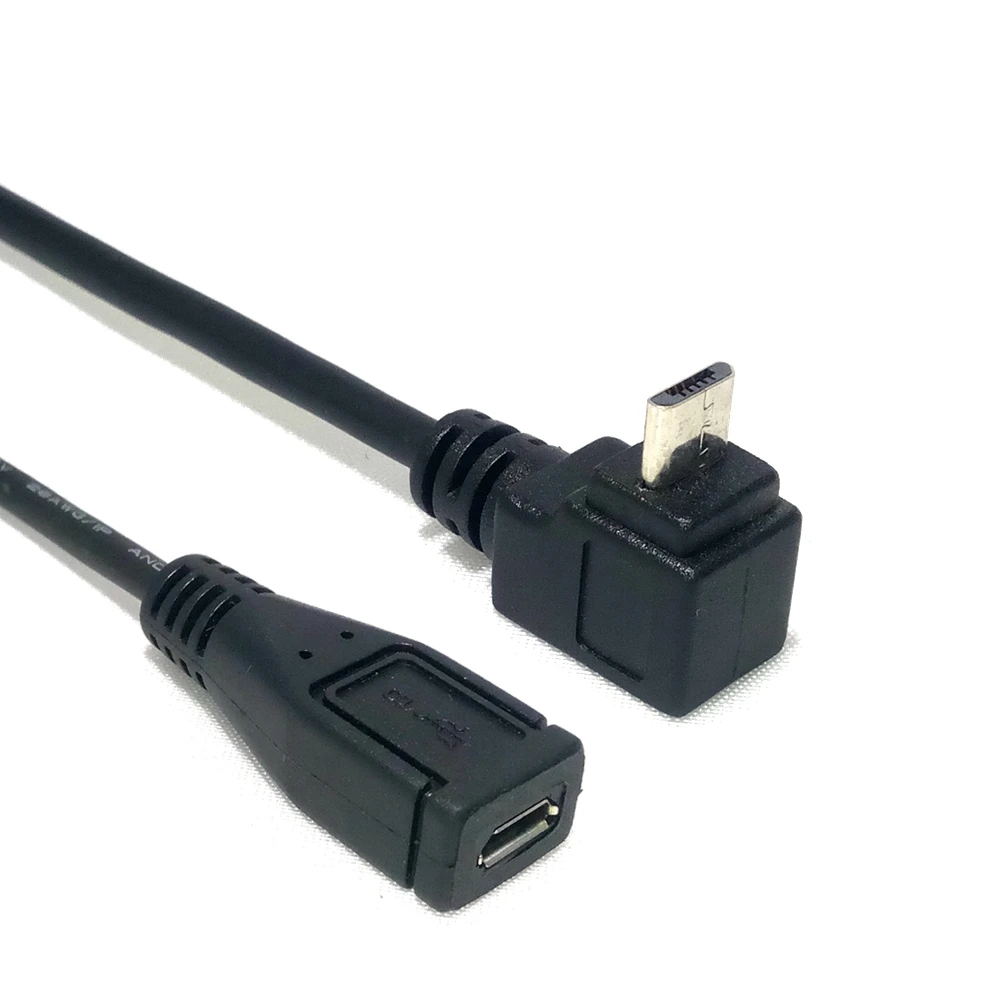 UP 90 градусов вверх и вниз и влево и правый угол 5Pin Micro USB штекер к женскому m/f УДЛИНИТЕЛЬ для синхронизации данных кабель для зарядки 25 см - Цвет: UP