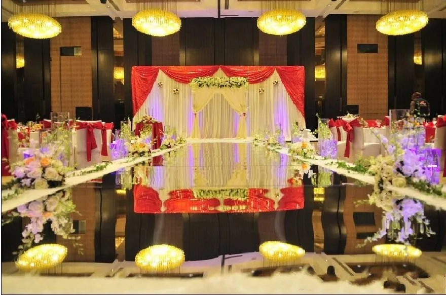 1 м Широкий Свадебный центр прохода бегун зеркальные ковры для свадьбы T станция