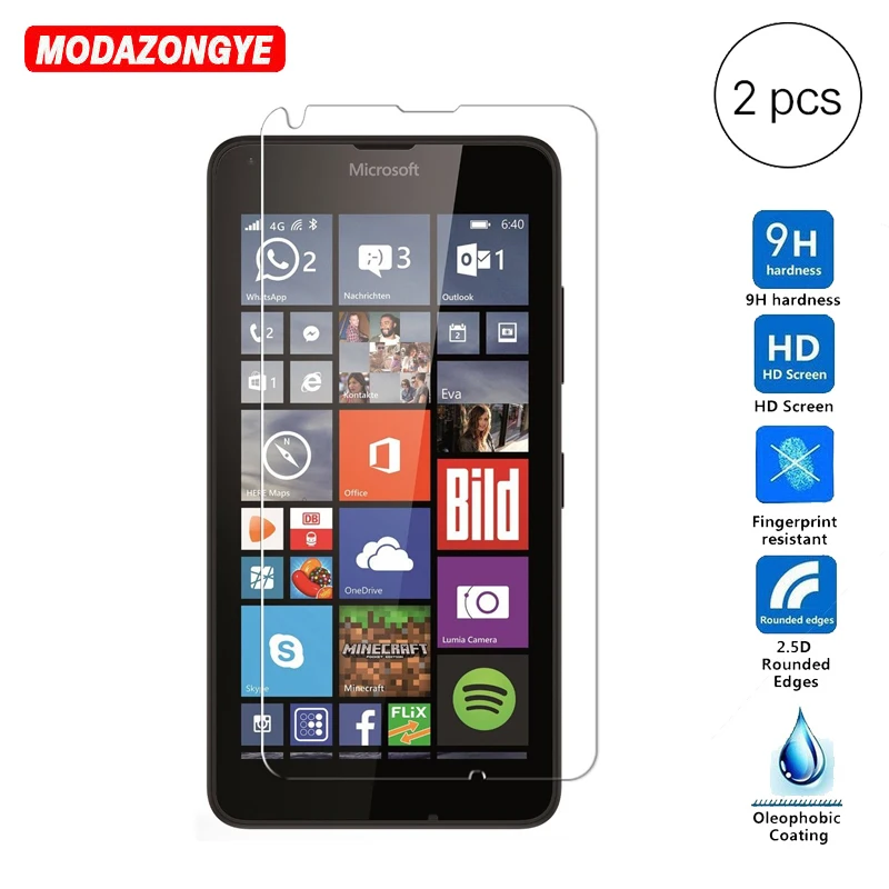 2 шт Стекло для Nokia Lumia 640 5,0 дюйма Защитная пленка для экрана защитное закаленное стекло для microsoft Lumia 640 LTE Dual Sim