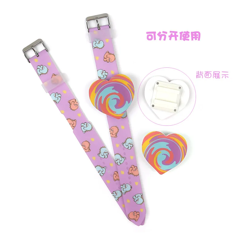 Симпатичные электронные часы в стиле Харадзюку ярких цветов с мультяшным