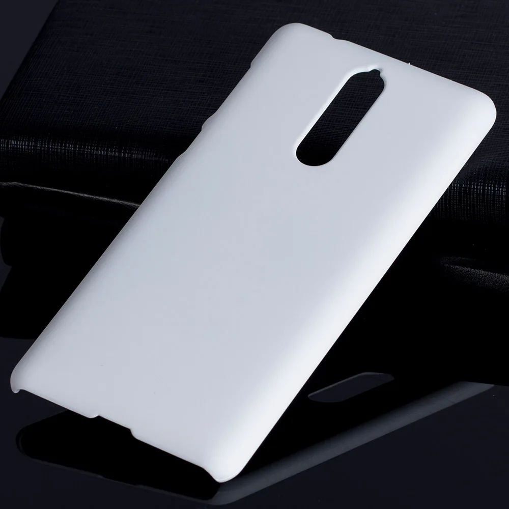 White Матовая Пластик Coque 5.3For Nokia 8 чехол для Nokia 8 Nokia8 телефона чехол-лента на заднюю панель - Цвет: White