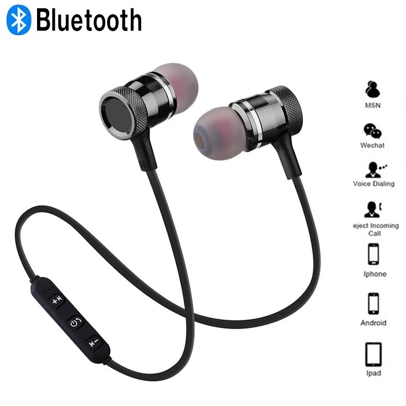 Спортивная гарнитура для бега беспроводные Bluetooth наушники Металлические