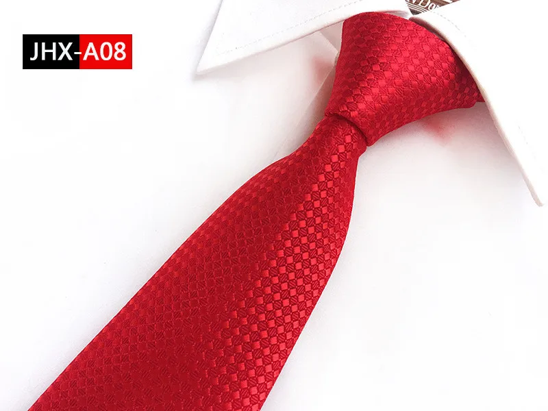 Мужской галстук SCST новый однотонный красный 8 см шелковые галстуки для мужчин