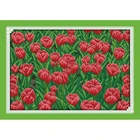 Набор для вышивки крестиком из экологического хлопка, с изображением сада тюльпанов