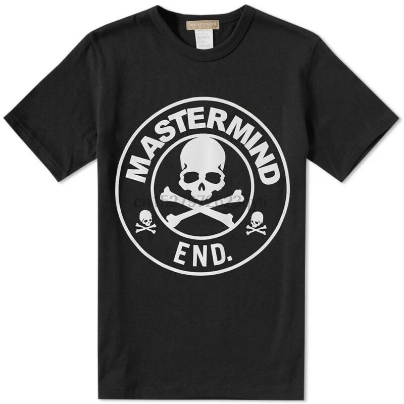 NWT Mastermind Япония x конец одежды логотип черепа Футболка Черный Белый M | Мужская
