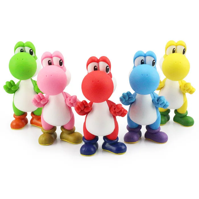 Горячая Бесплатная Доставка Розничная 1 шт. Super Mario Bros Йоши ПВХ Модель Фигурку