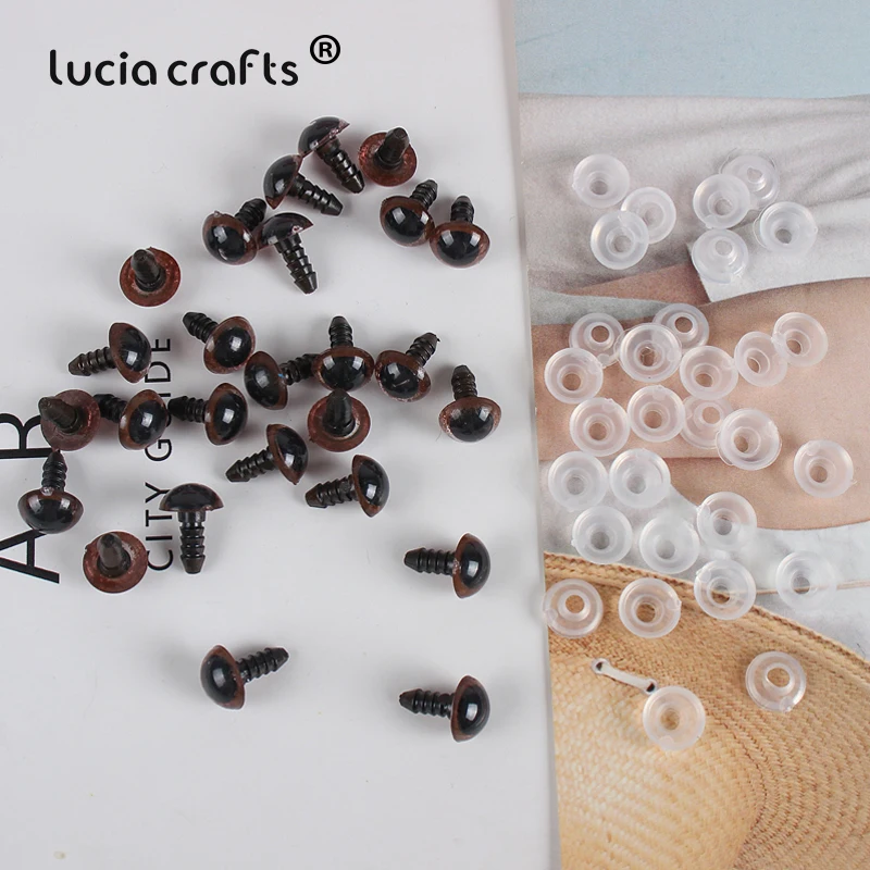 Lucia crafts, 10 пар/20 пар, детская пластиковая игрушка для рукоделия, куклы, глаза, пластиковые безопасные глаза, сделай сам, кукольные аксессуары ручной работы K0919