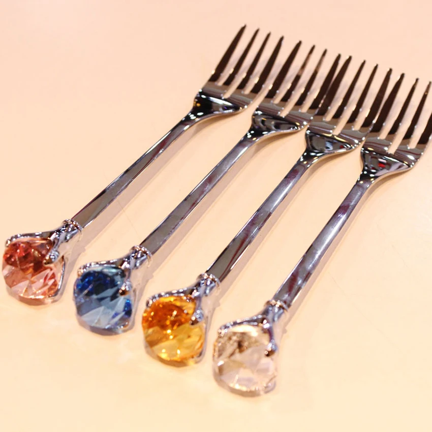 Роскошные наборы столовой посуды Diamond Crycal из нержавеющей стали 304 ложка и вилка