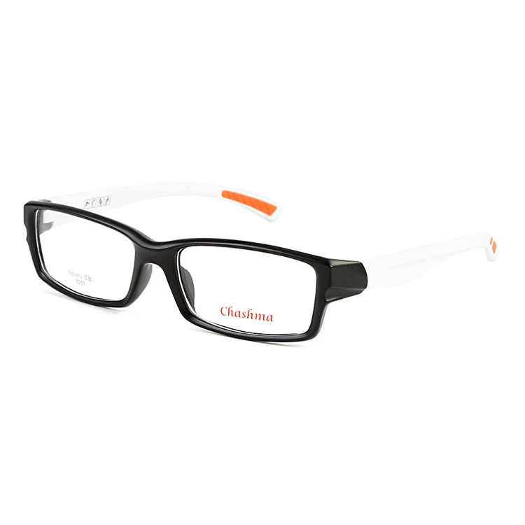 Chashma TR90 спортивные очки по рецепту для мужчин, полная оправа, очки для близорукости, оправы для очков - Цвет оправы: Black with White