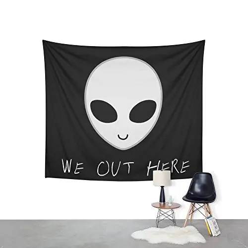 We Out Here-гобелен с инопланетянами для свадебной вечеринки подарок покрывало