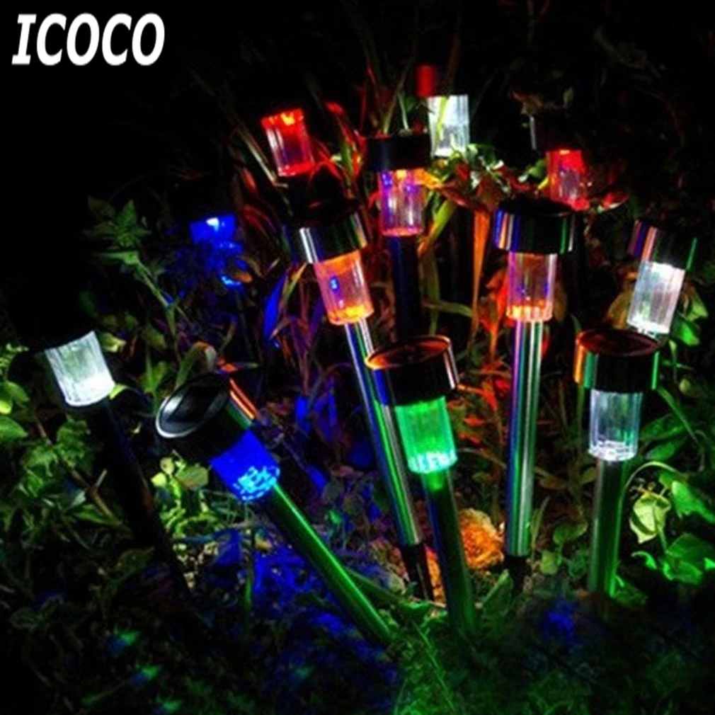 ICOCO наружная Водонепроницаемая светодиодная лампа на солнечных батареях для