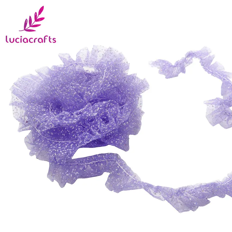 Lucia crafts/20 мм 2 ярда/6 ярдов кружевная отделка в горошек сетчатая лента из органзы