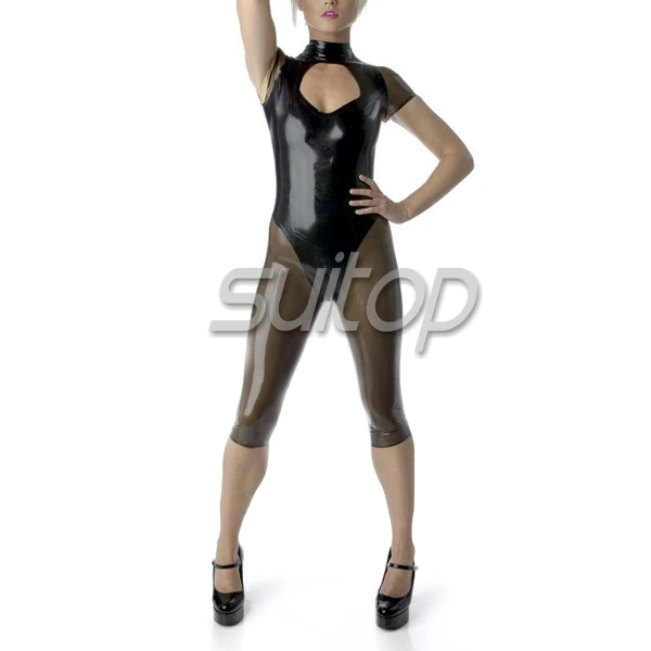 

Suitop 100% handmade latex glued leotard for women